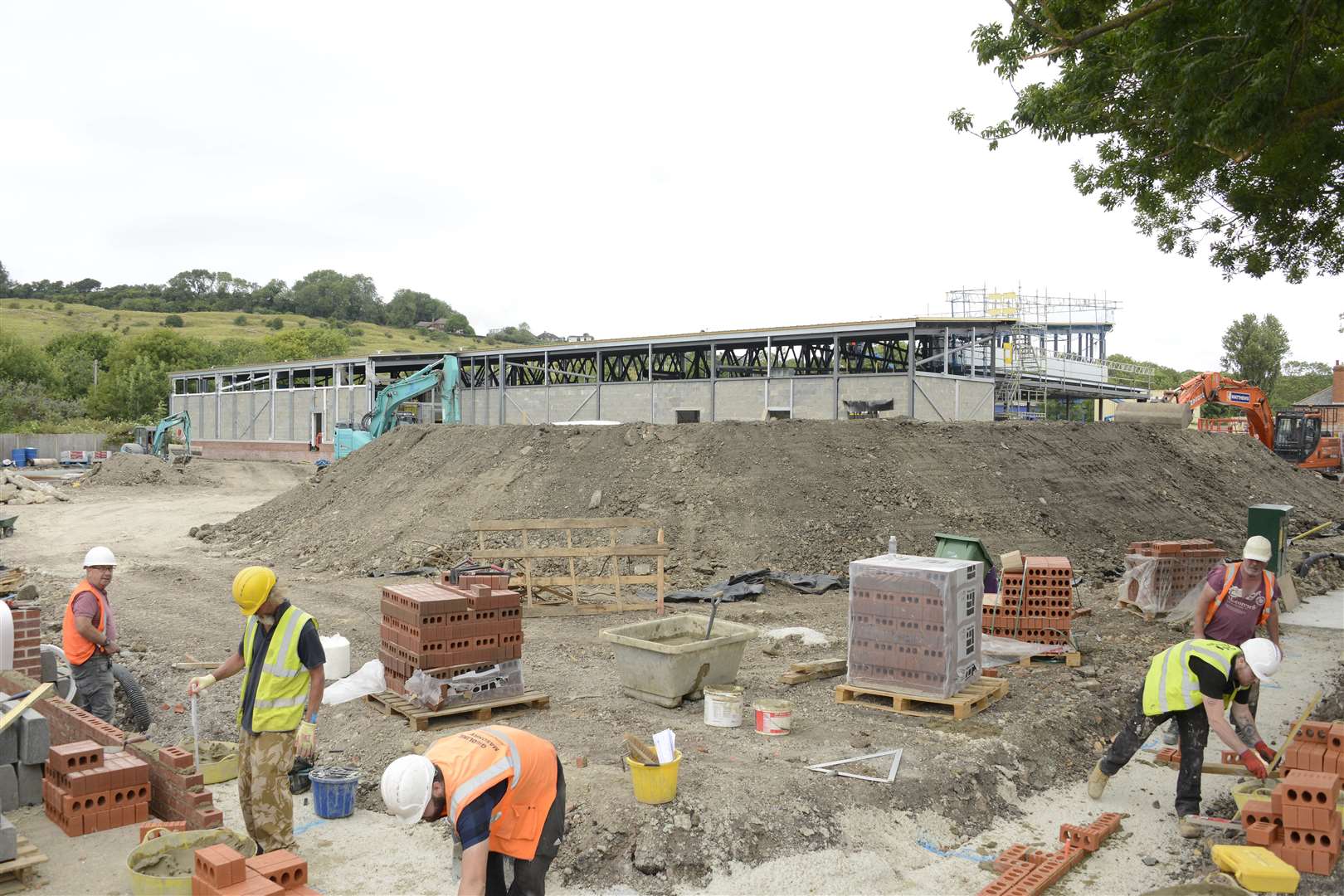 Construction of the new Aldi store on the Kengate Industrial Estate