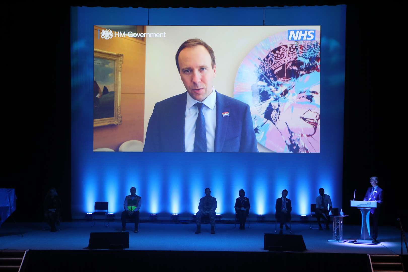 Health Secretary Matt Hancock opened the NHS Nightingale Hospital Yorkshire and Humber via video link (Danny Lawson/PA)