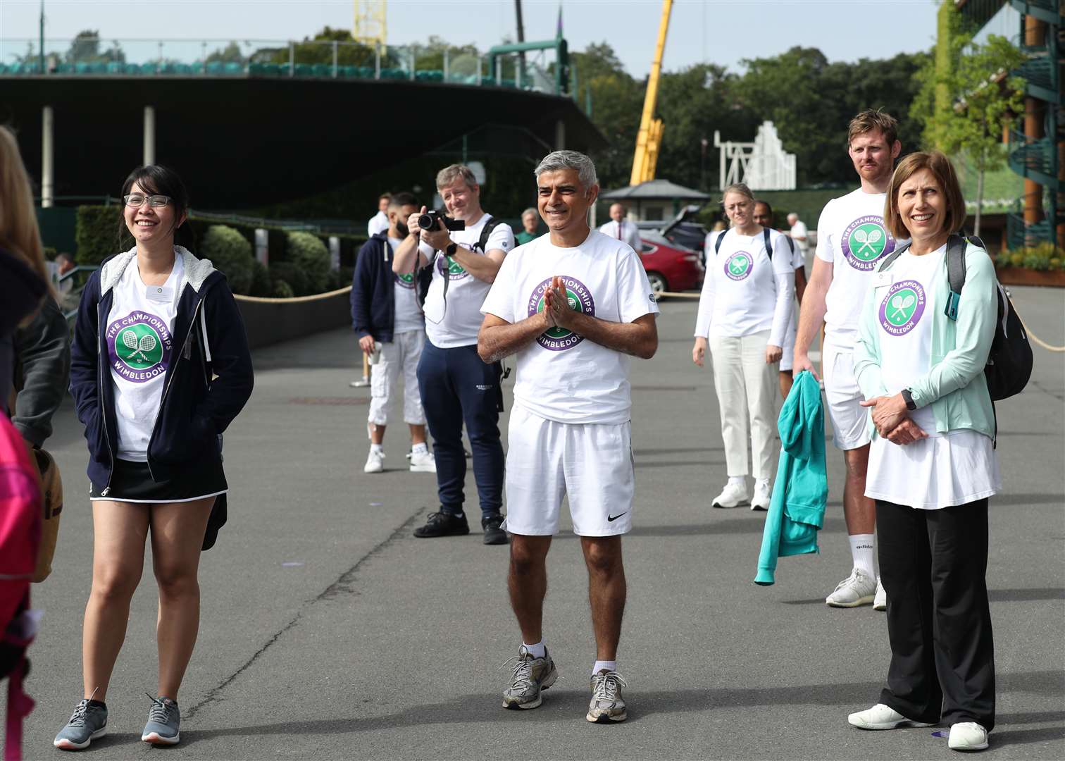 Sadiq Khan joined staff with the NHS, Transport for London and London Ambulance Service (Yui Mok/PA)