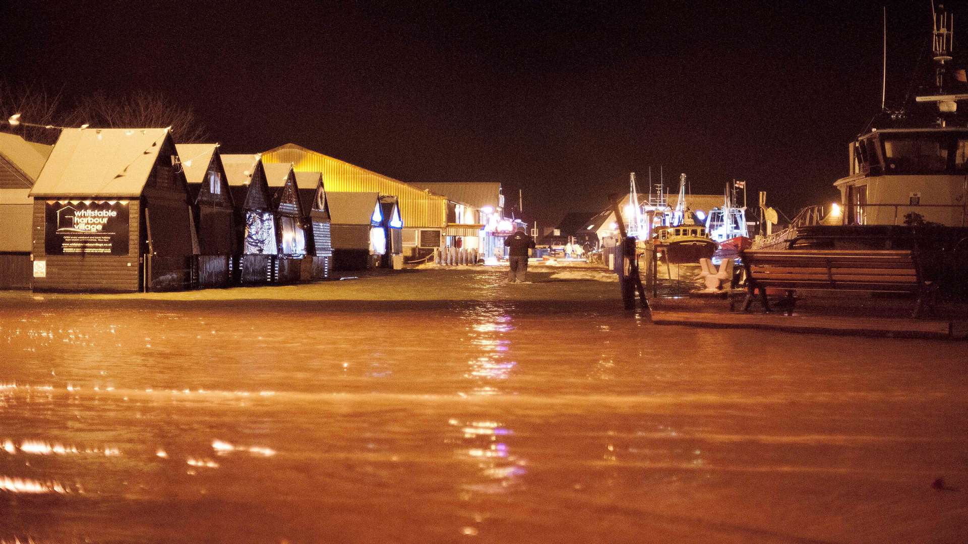 Hide tide swept over Whitstable harbour in 2013