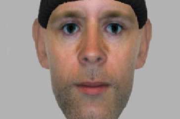 An e-fit released by police of a man they think can help with inquiries about a robbery in Cuxton