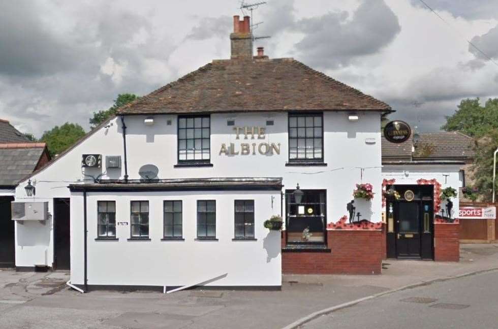 A man was attacked as he left The Albion pub in Mead Road, Willesborough, near Ashford. Picture: Google