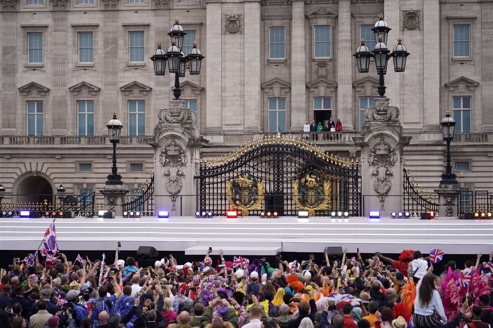 The royal family appearing on the balcony of Buckingham Palace at the end of the Platinum Jubilee Pageant on day four of the Queen’s Platinum Jubilee celebrations in 2022 (Alberto Pezzali/PA)