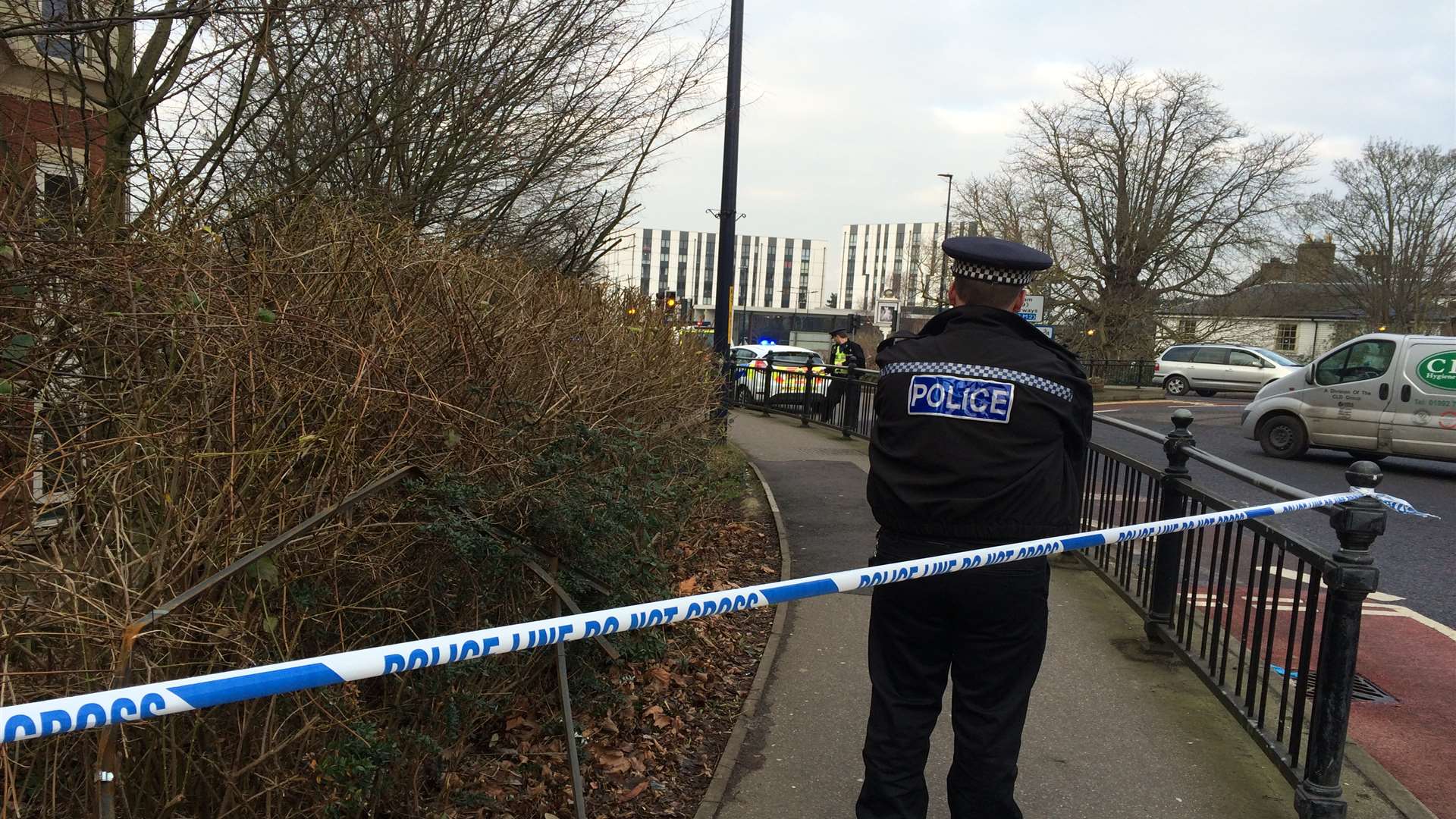 Police at the scene in Staceys Street. Picture: Ed McConnell