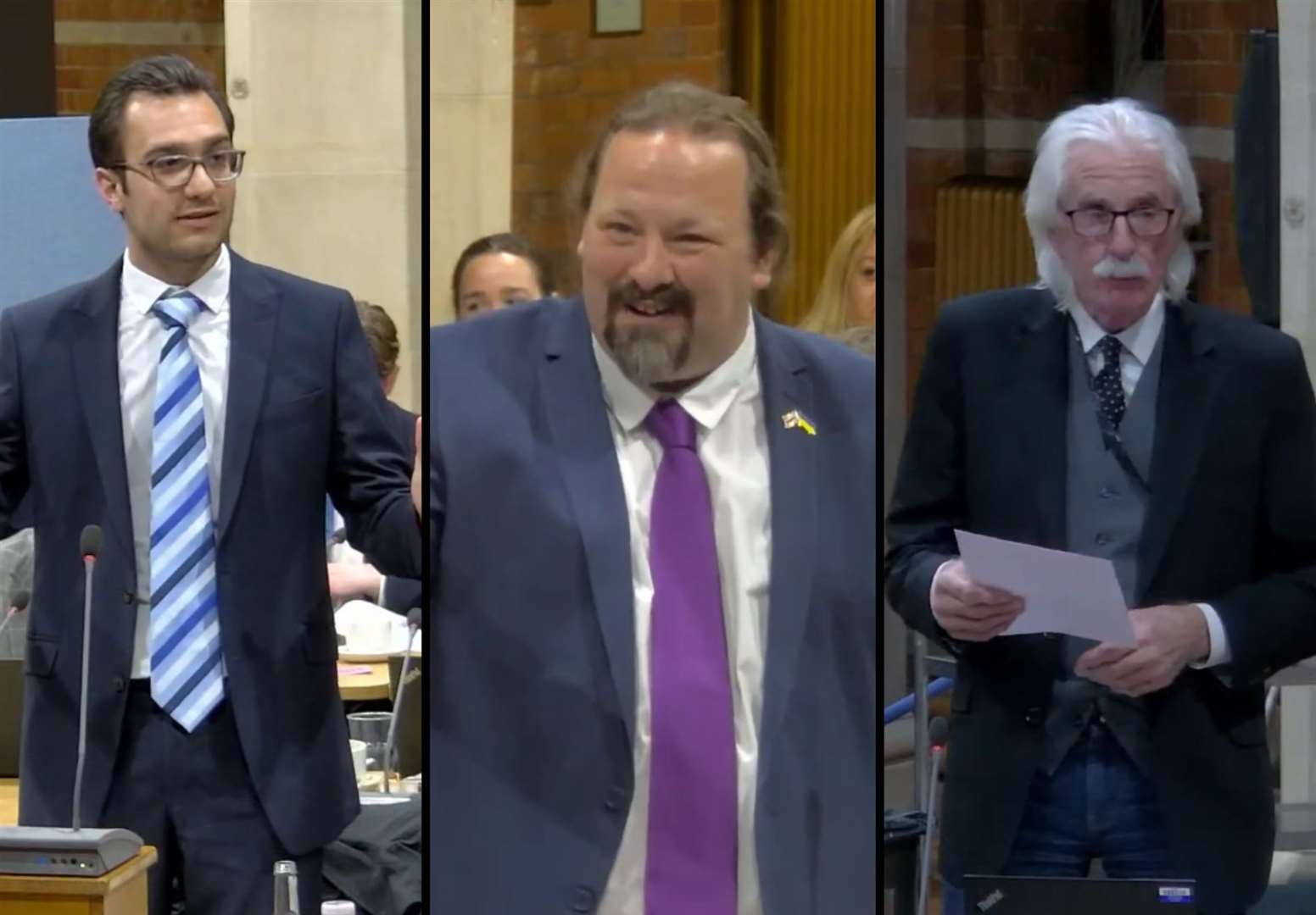 (left to right) Tory leader George Perfect, Labour and Medway Council leader Vince Maple, and Independent Group leader George Crozer give their take on the past year.