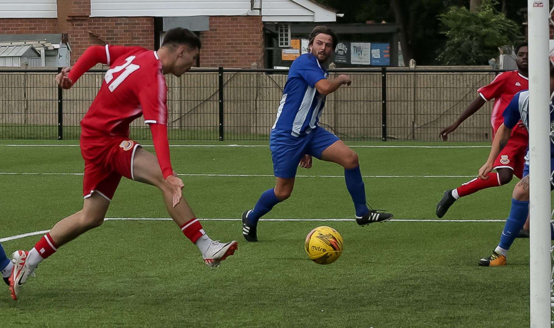 Harvey Smith's goal is ruled offside. Picture: Les Biggs