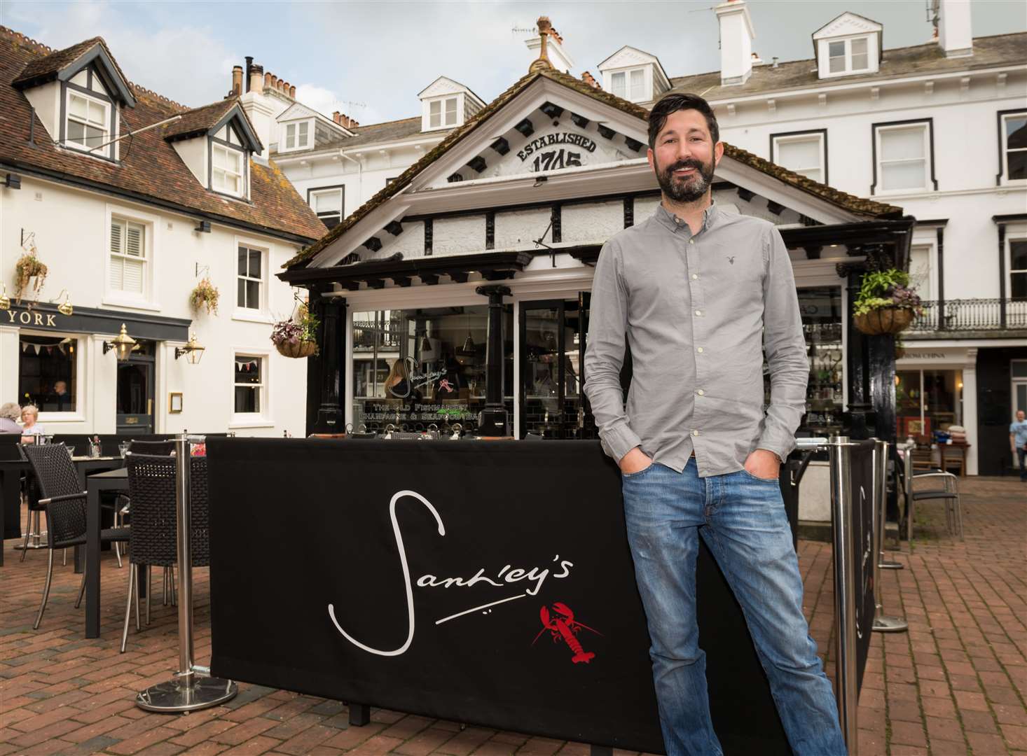 Matt Sankey outside The Old Fishmarket