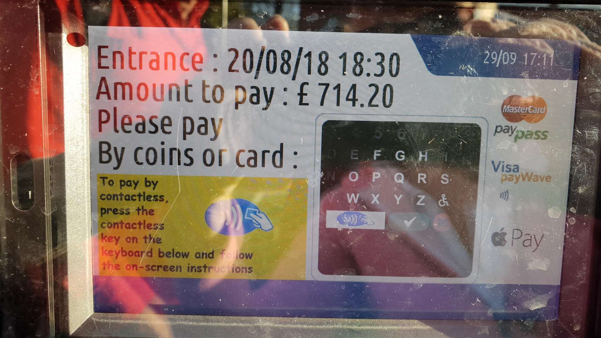 The extortionate figure appeared on screen in Pound Lane in Canterbury