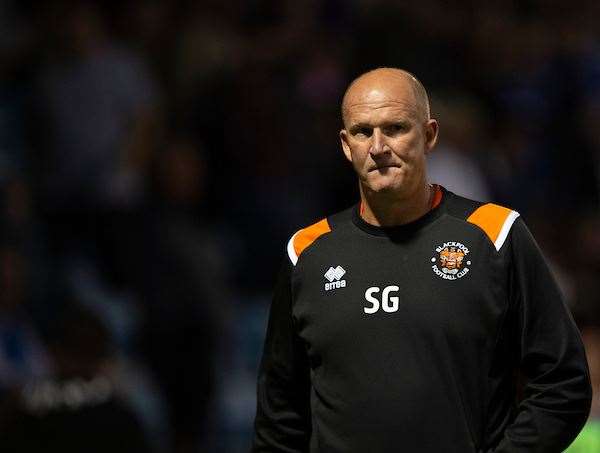 Blackpool manager Simon Grayson as his side draw 2-2 with Gillingham Picture: Ady Kerry (15528704)