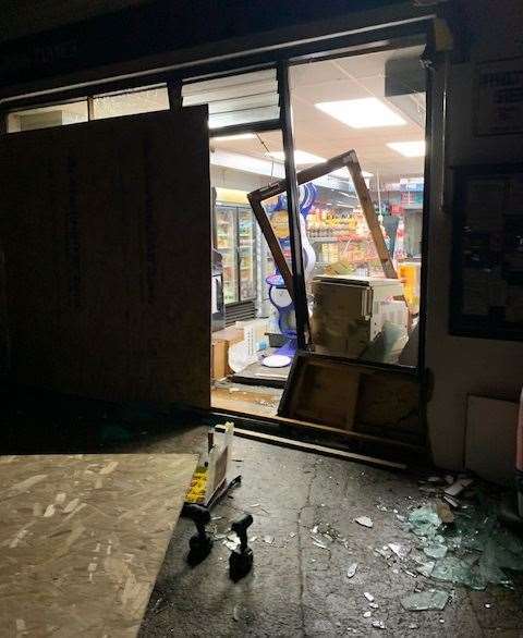 St. Stephens News in Canterbury was the victim of a ram-raid burglary on Saturday, October 28