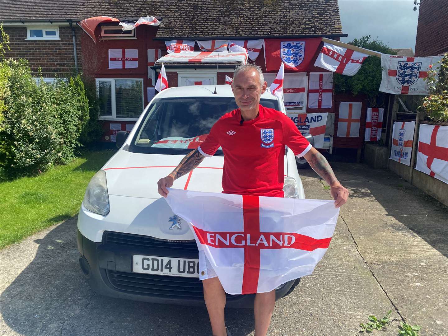 The Three Lions mega-fan says he’s “England through and through”