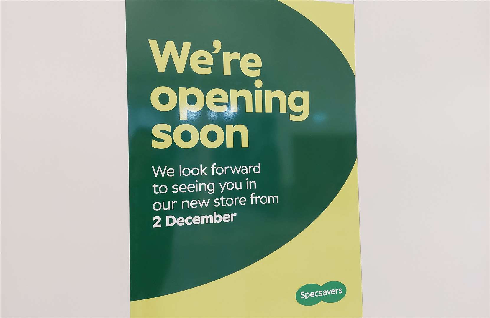 Signs confirm the store will open on December 2