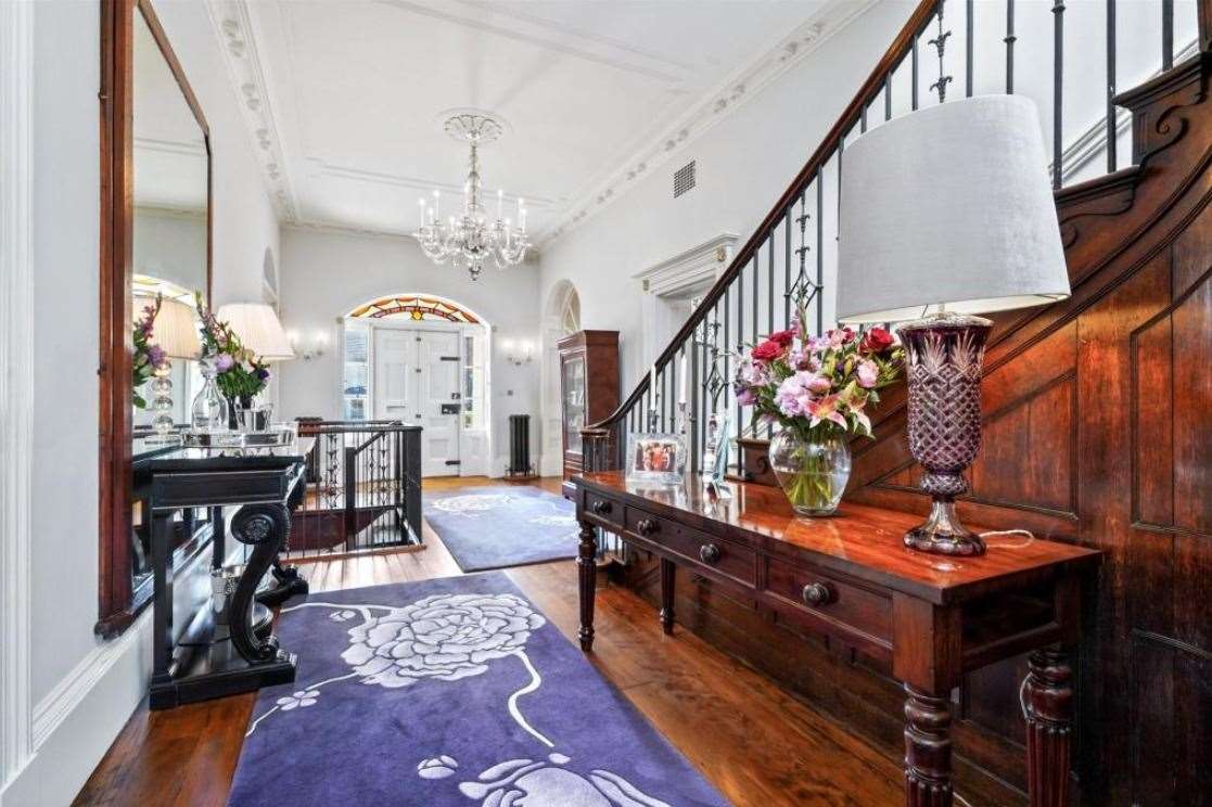 The £2.9m house for sale on St Margaret's Street, Rochester has an imposing hallway Picture: John D Wood & Co