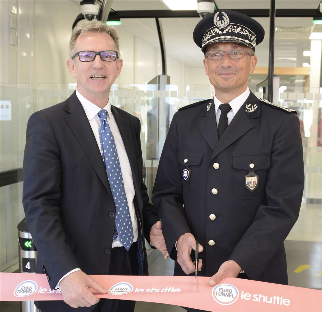 John Keefe (left) director of public affairs at Eurotunnel. Picture from May, 2019 Picture: Paul Amos