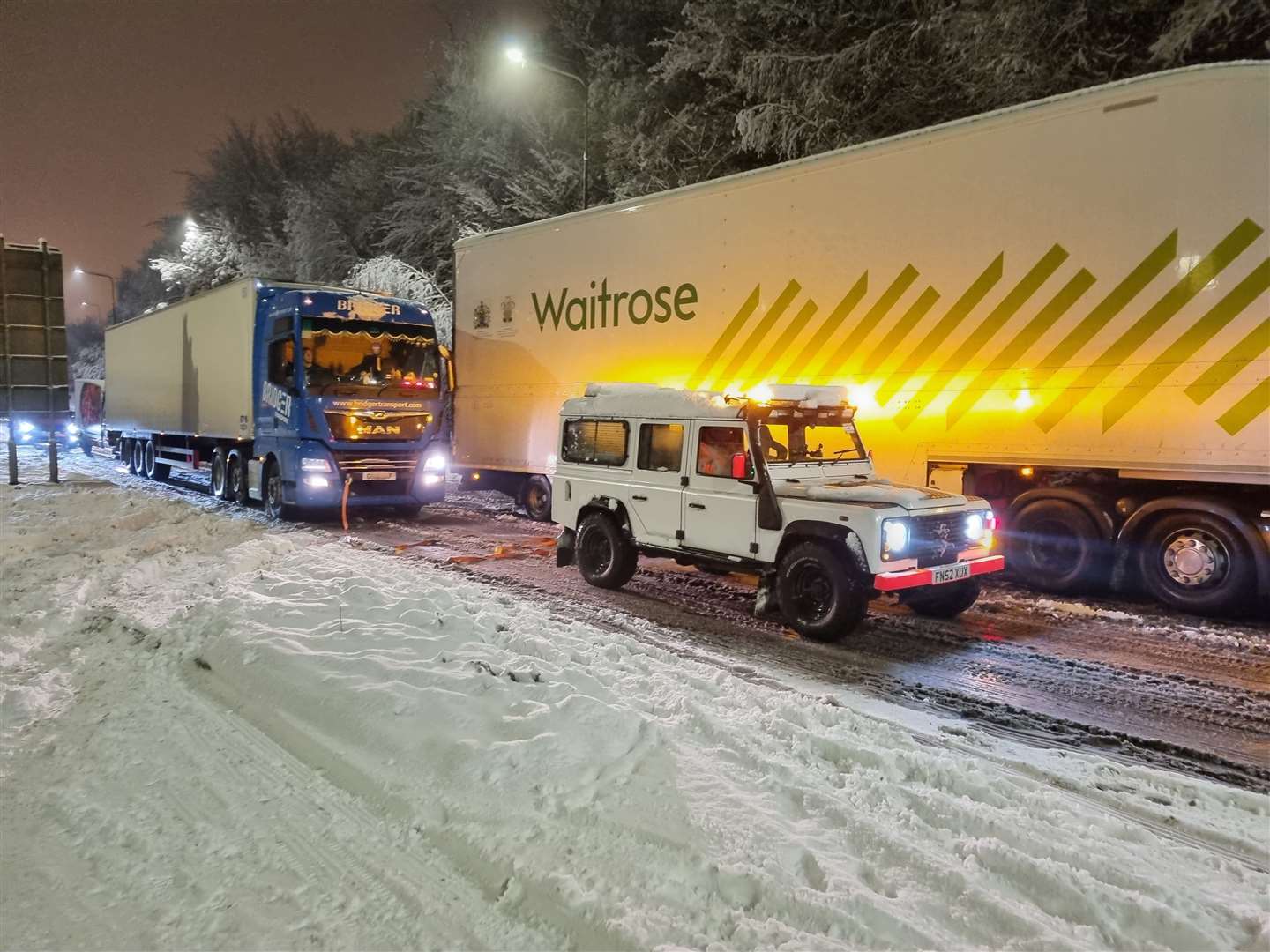 Rescuers worked through the night Picture: UKNIP