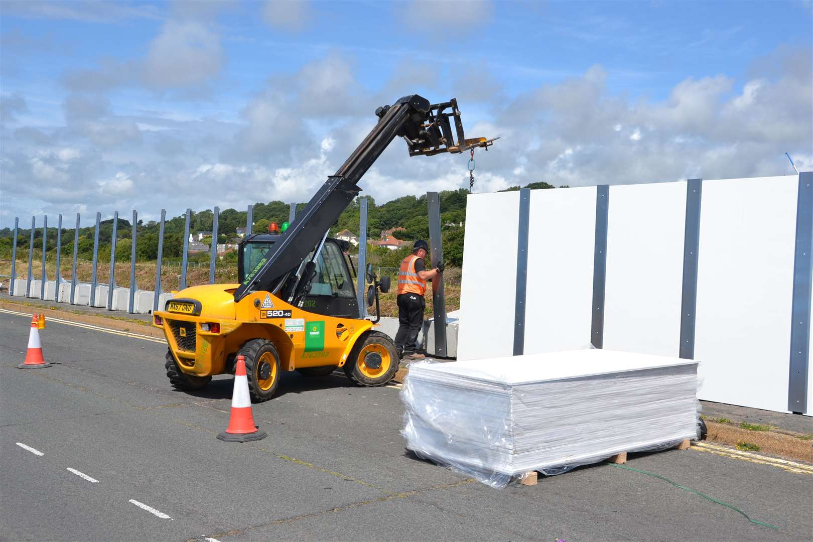 Hoardings now surround the land in Princes Parade. Picture: FHDC