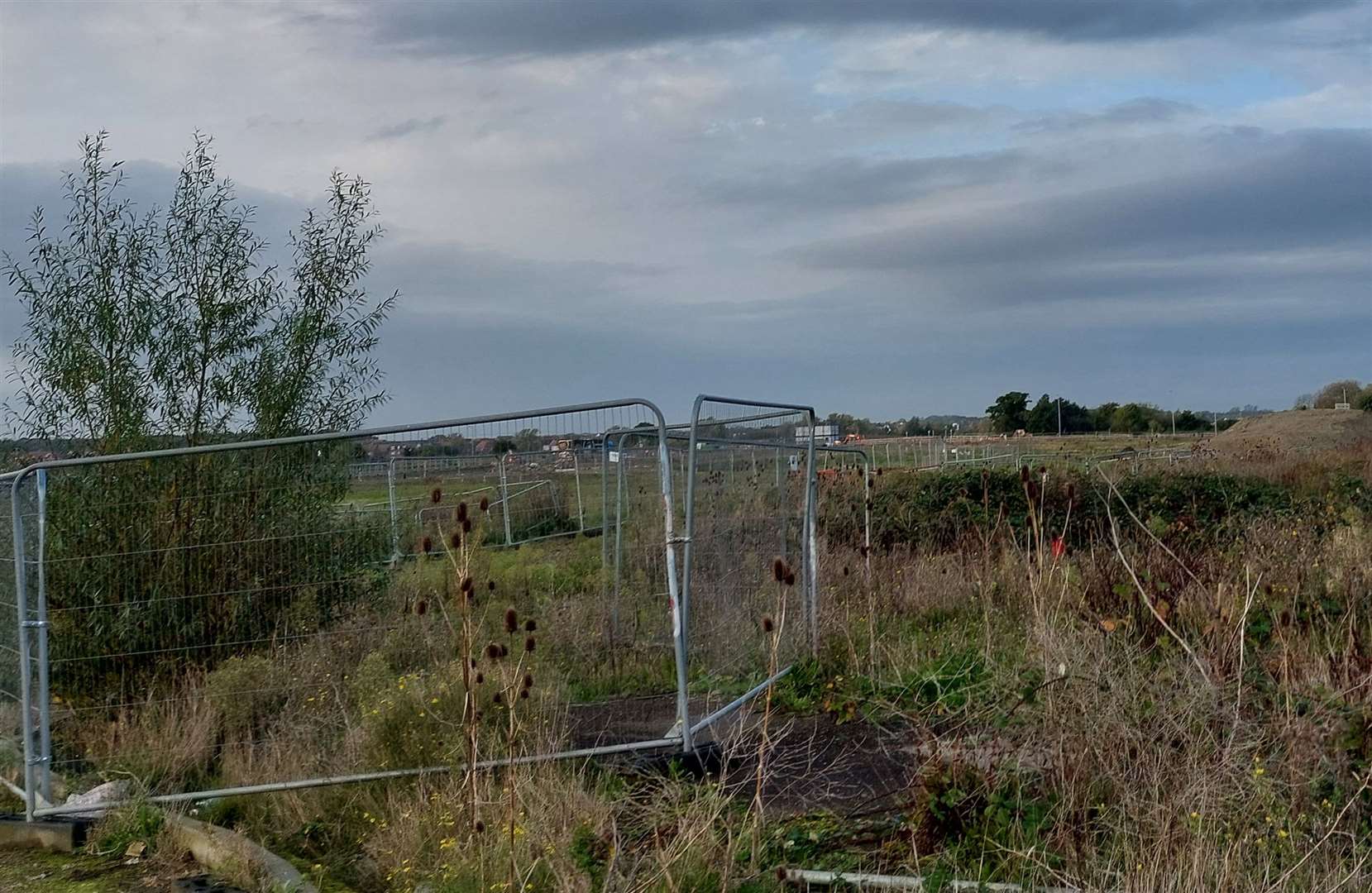 Land earmarked for the new David Lloyd leisure club on Waterbrook Park has been fenced off