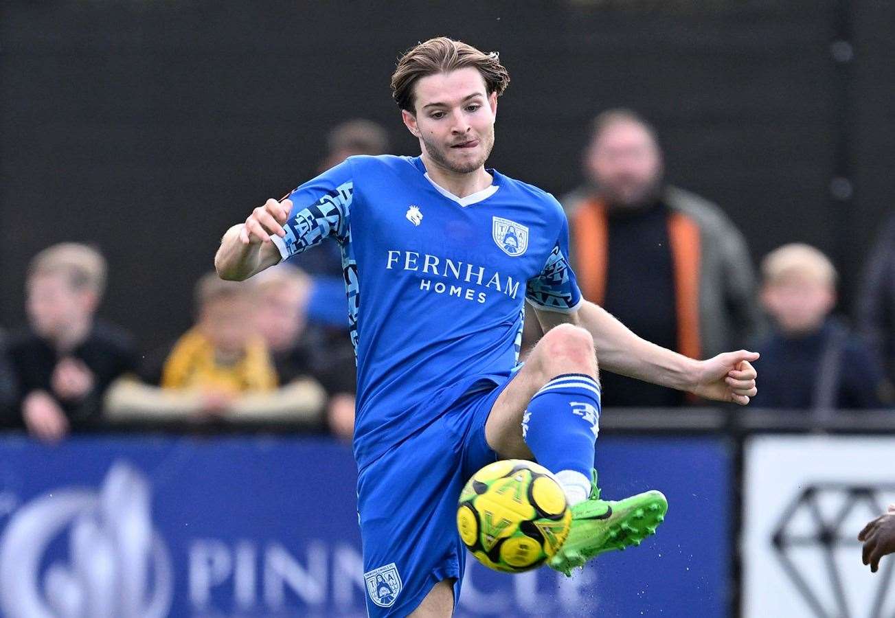 Liam Vincent’s double earned a point at Welling on Tuesday night. Picture: Keith Gillard