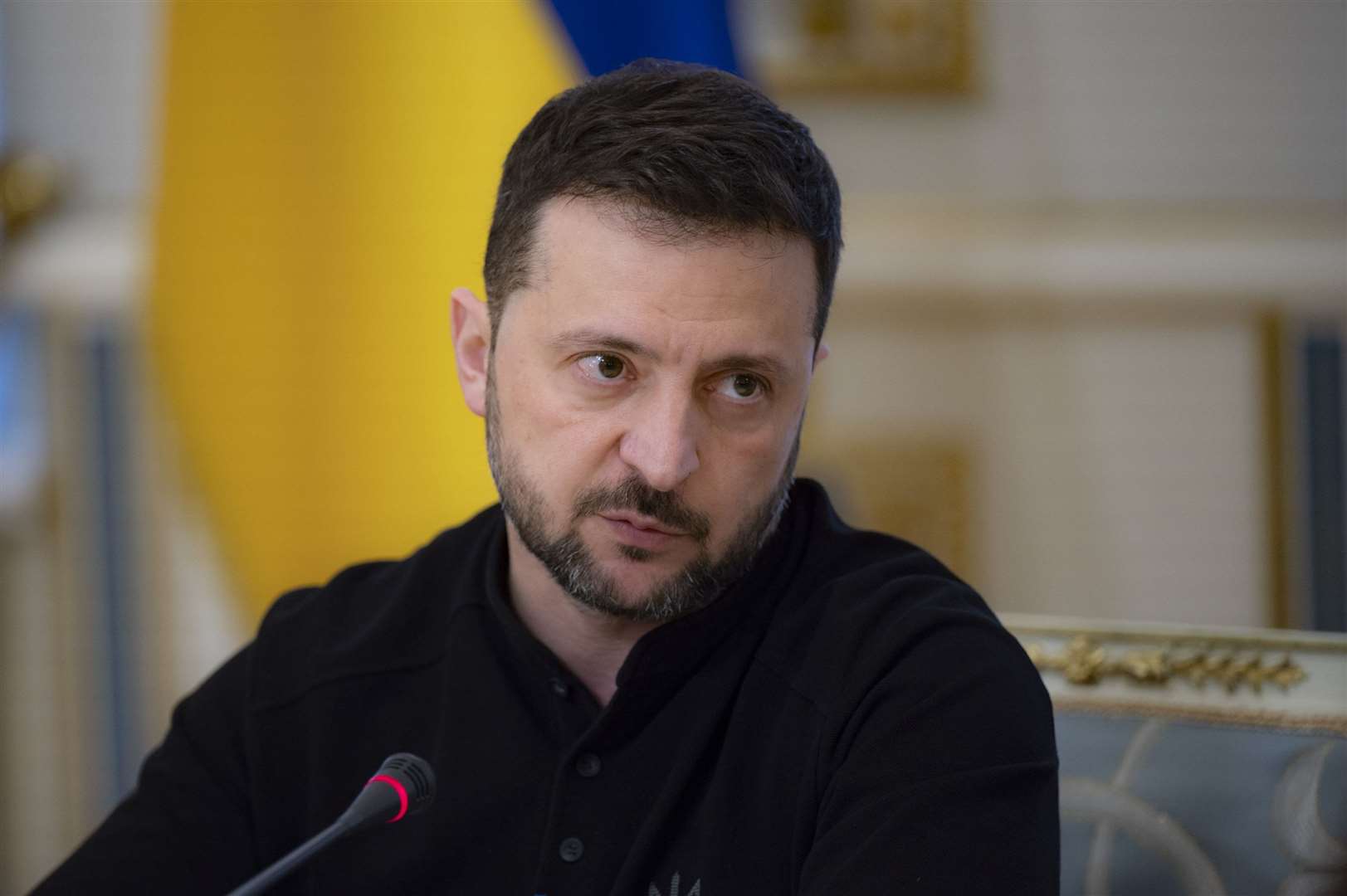 Ukrainian President Volodymyr Zelensky said his government had intelligence that 10,000 North Korean soldiers were being prepared to join invading Russian forces (Ukrainian Presidential Press Office via AP)