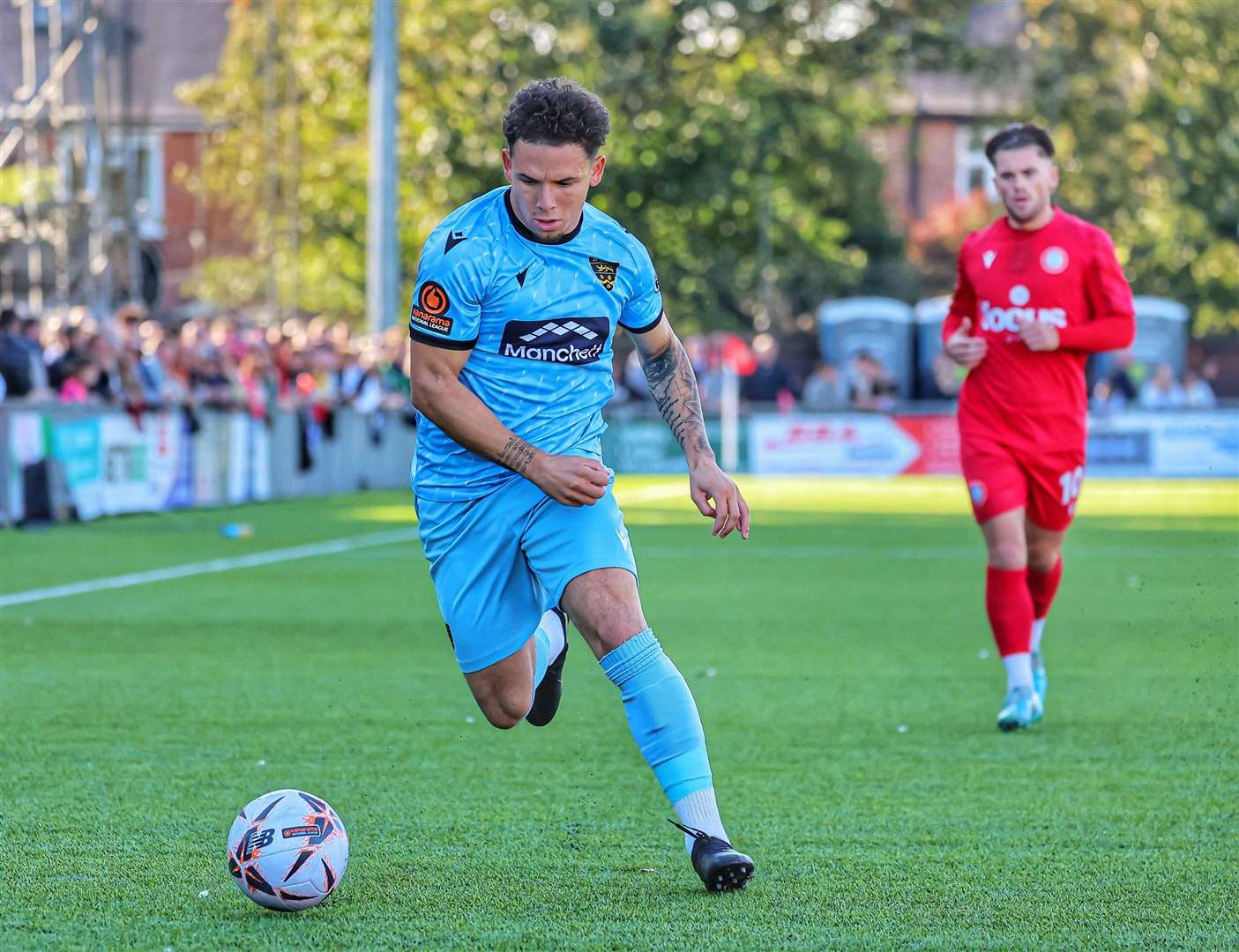 Opening goalscorer Charlie Seaman gets down the right. Picture: Helen Cooper