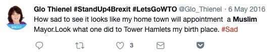 A tweet shared by Gloria Thienel about Sadiq Khan (9381595)