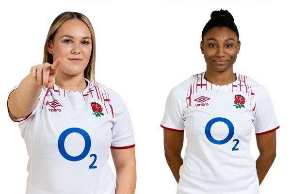 Amelia Williams and Jasmine Adonri will play for England under-18s on Sunday. Picture: Robbie Stephenson/JMP