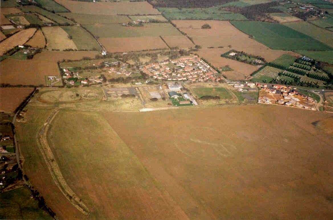 Fields and farmland covered much of Hawkinge, near Folkestone, in 1991. Picture: Geoff Hall