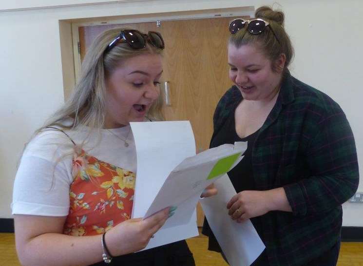 Delighted Highsted Grammar pupils open their results