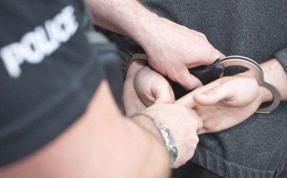 He was arrested in Folkestone. Stock image