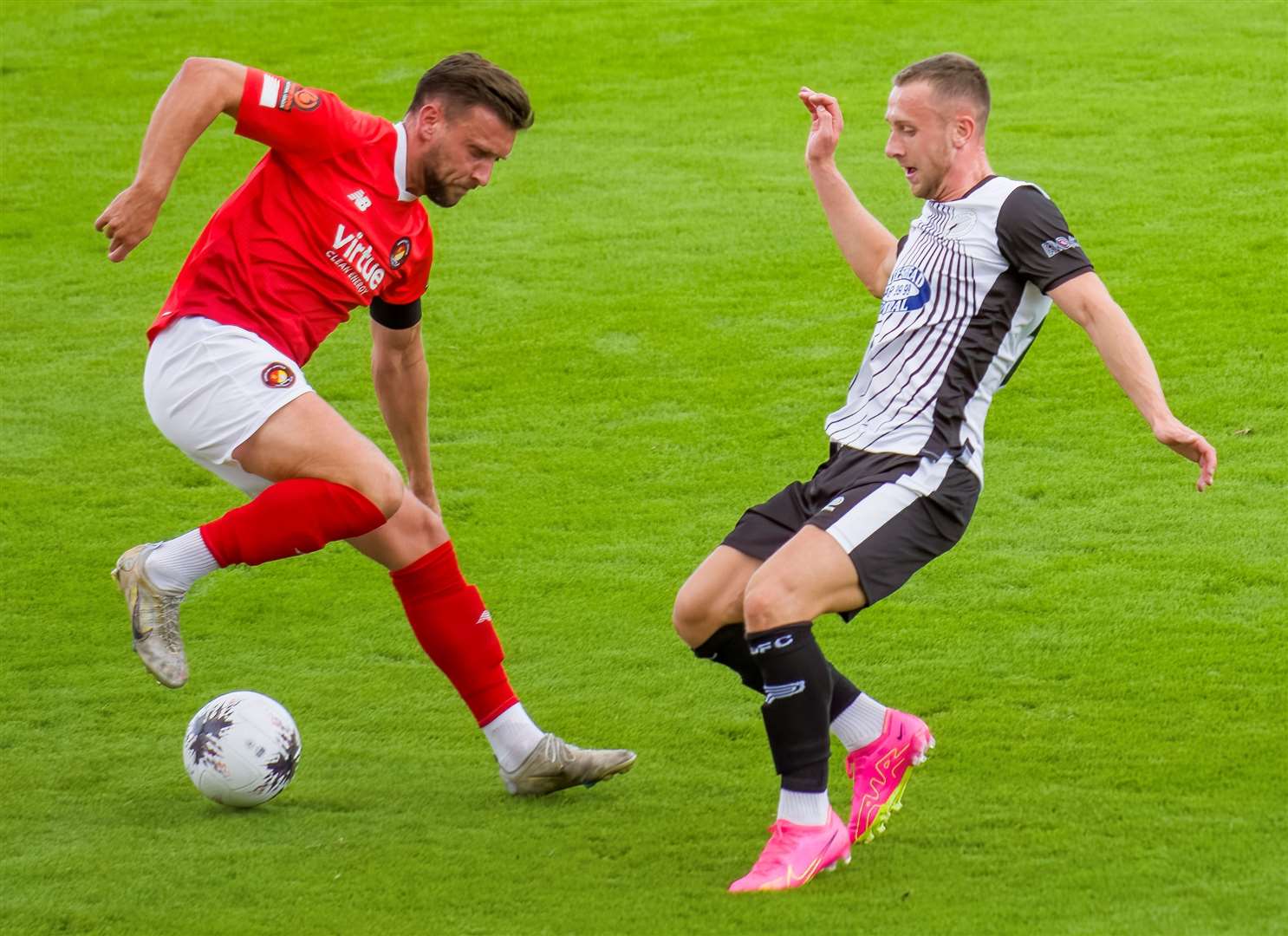 Ebbsfleet's Luke O'Neill in action during their 4-1 loss at Gateshead last August. They visit the north east on the National League season's opening day this time. Picture: Ed Miller/EUFC