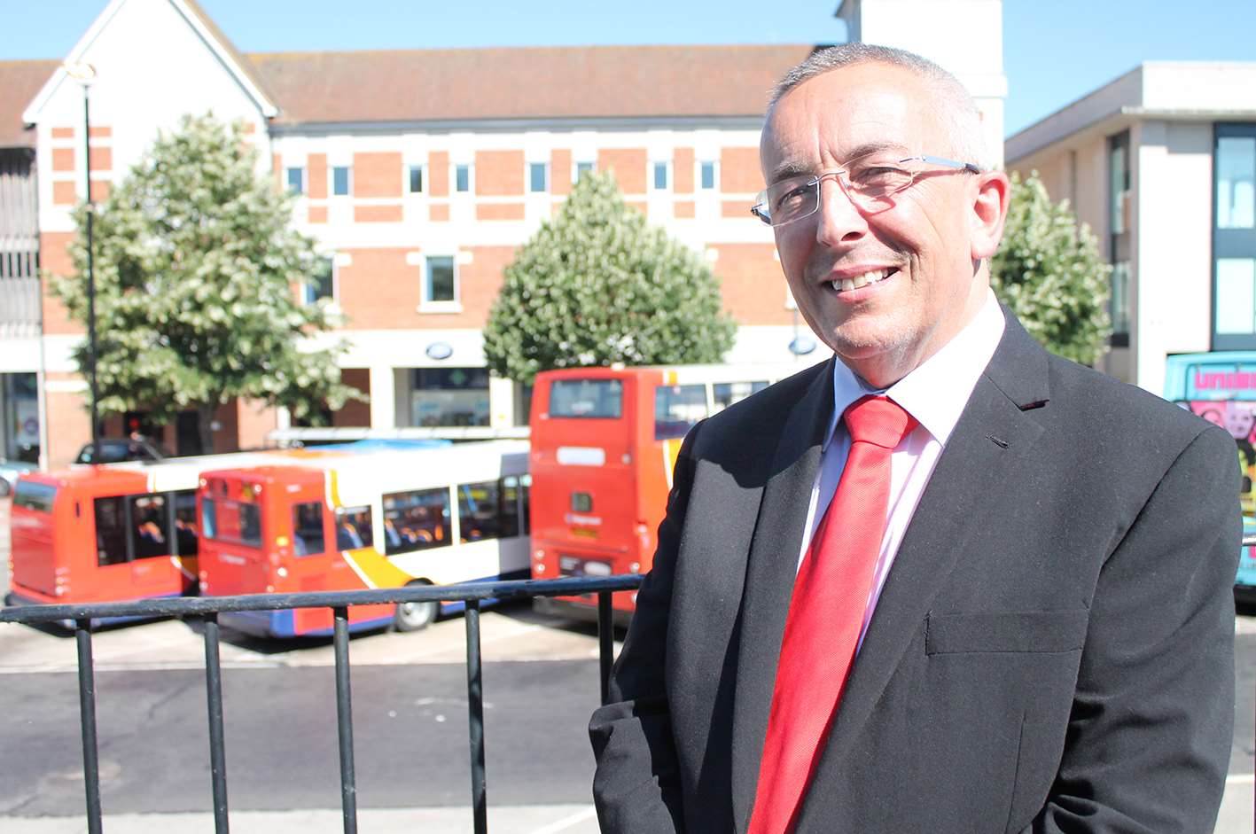 Philip Norwell at Canterbury bus station