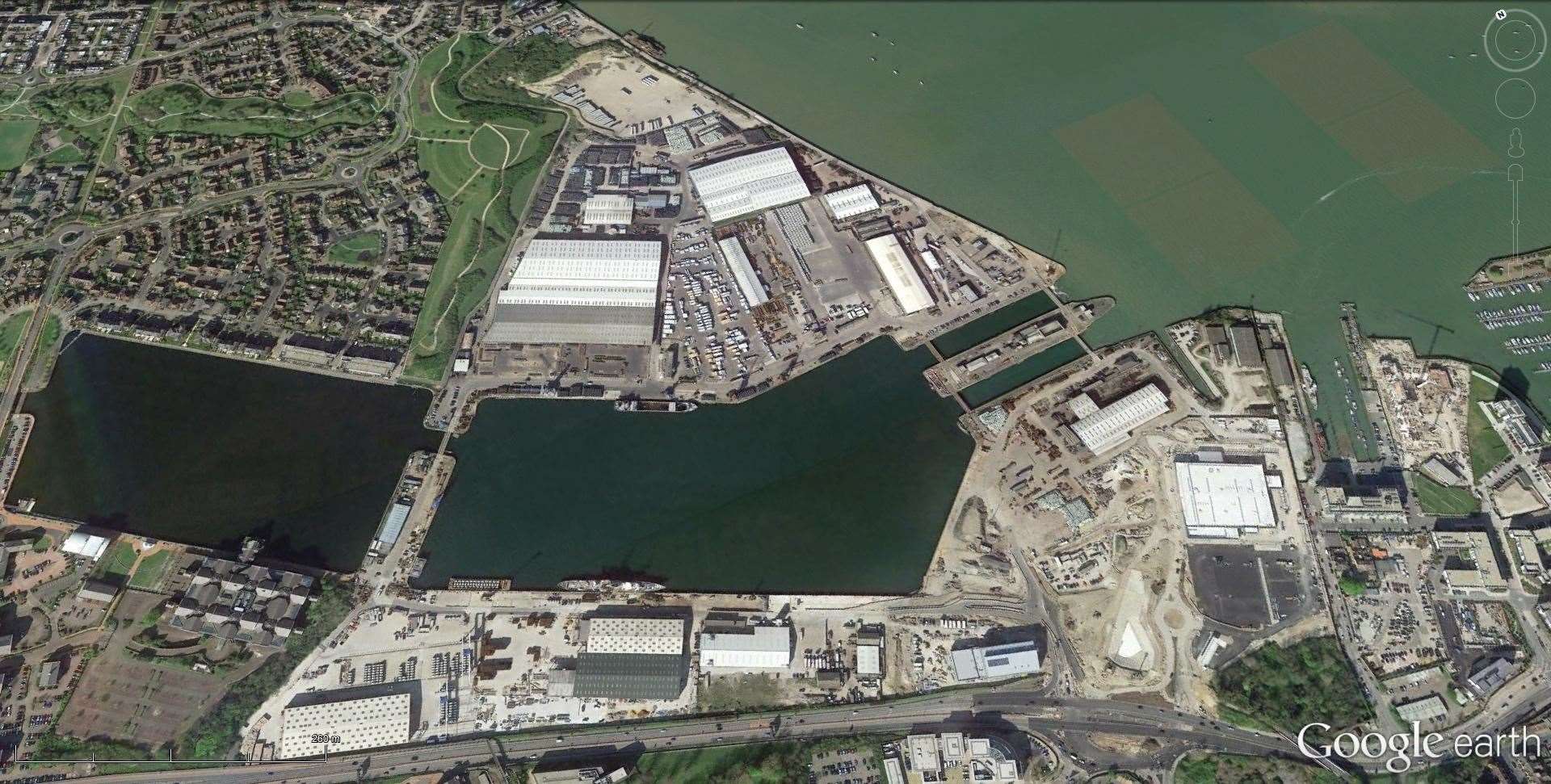 Chatham Docks is the last remaining working part of the former Chatham naval dockyard. Picture: Peel L&P