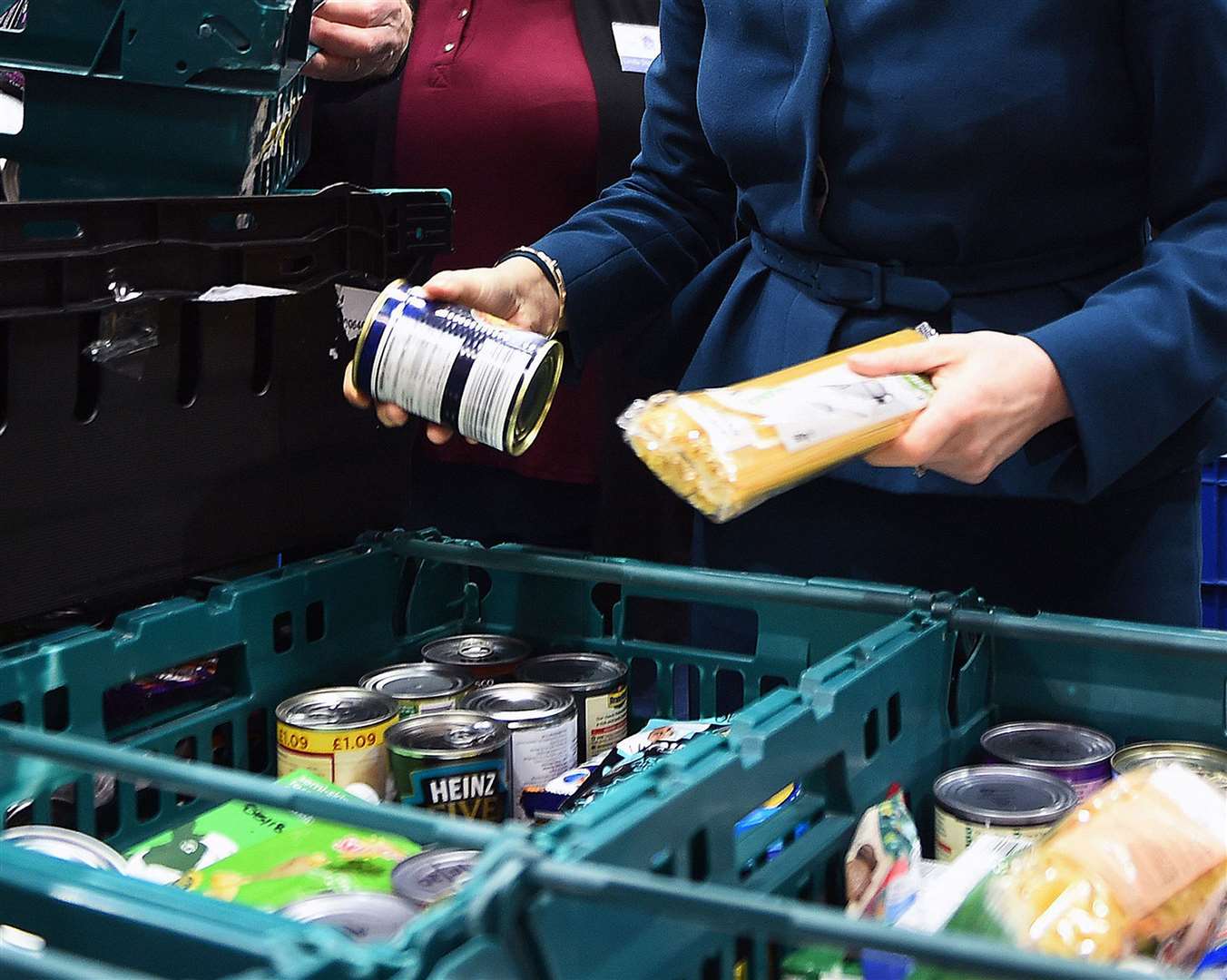 Goods at a food bank (Andy Buchanan/PA).