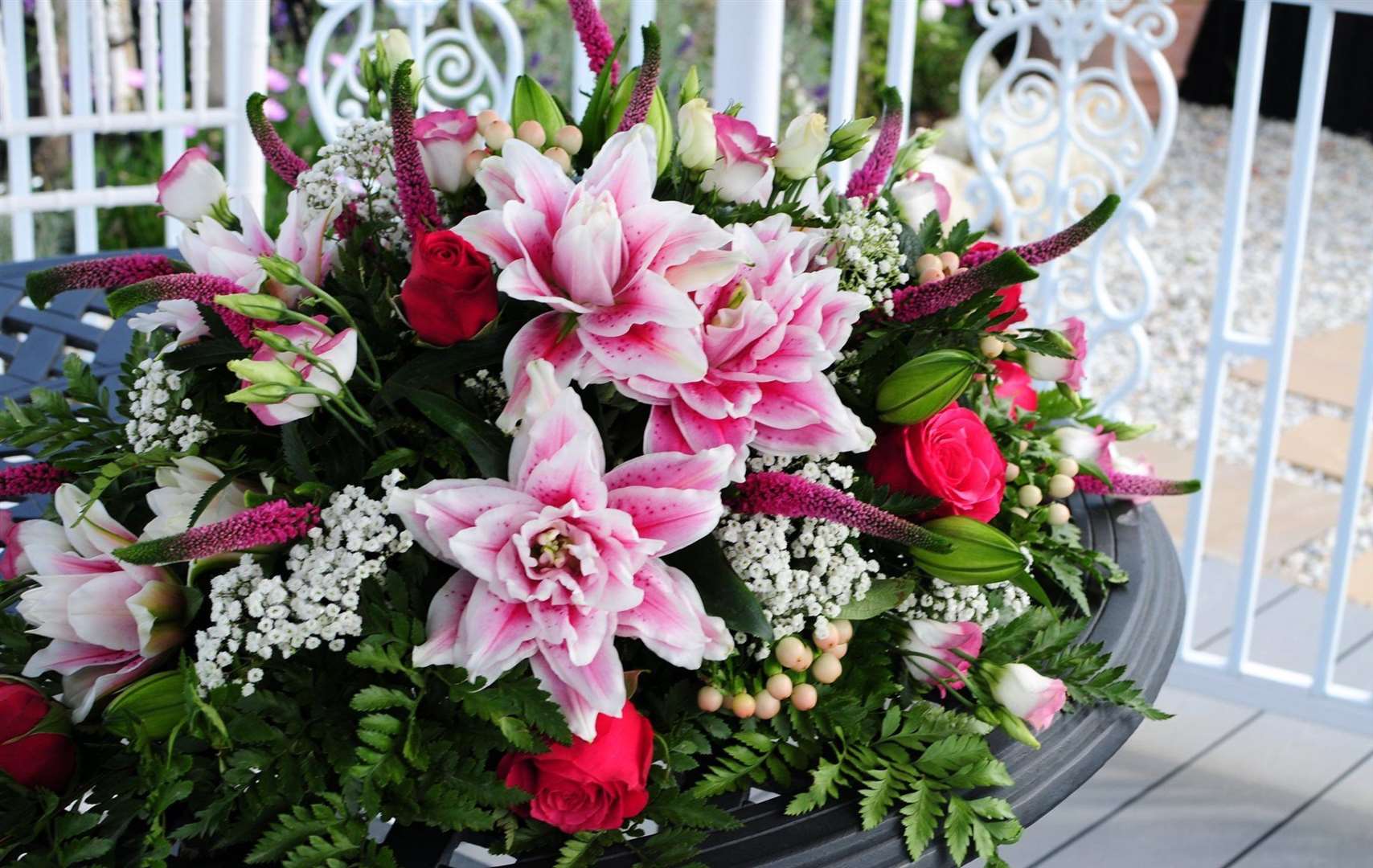 A wedding table arrangement. Picture: Natalie Rayfield