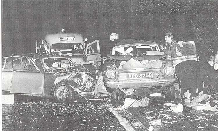 The crash in 1965. Picture: S.B Publications