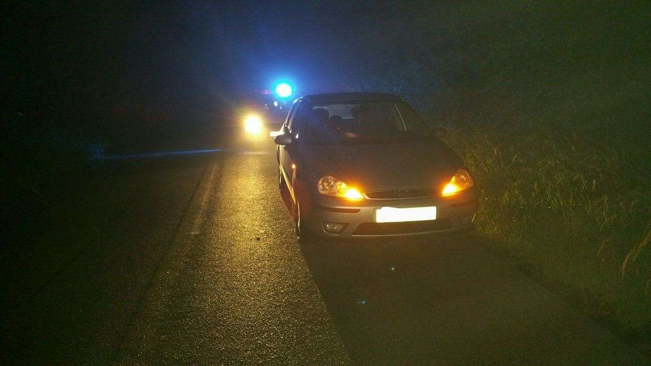 This car was pulled over by police. Picture: Kent Police