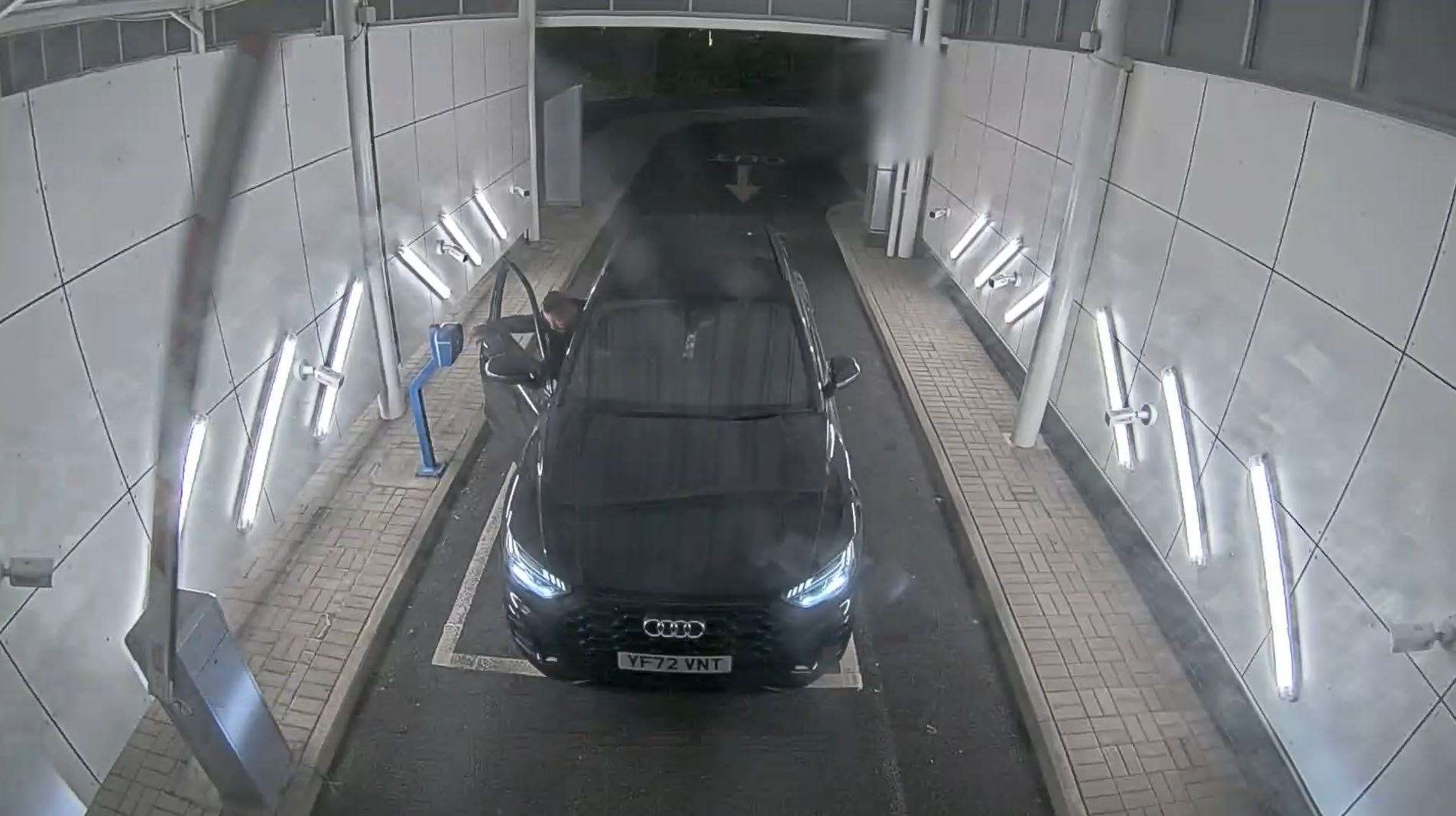 Darryl Anderson leaving the car park at Newcastle Airport (Durham Police/PA)