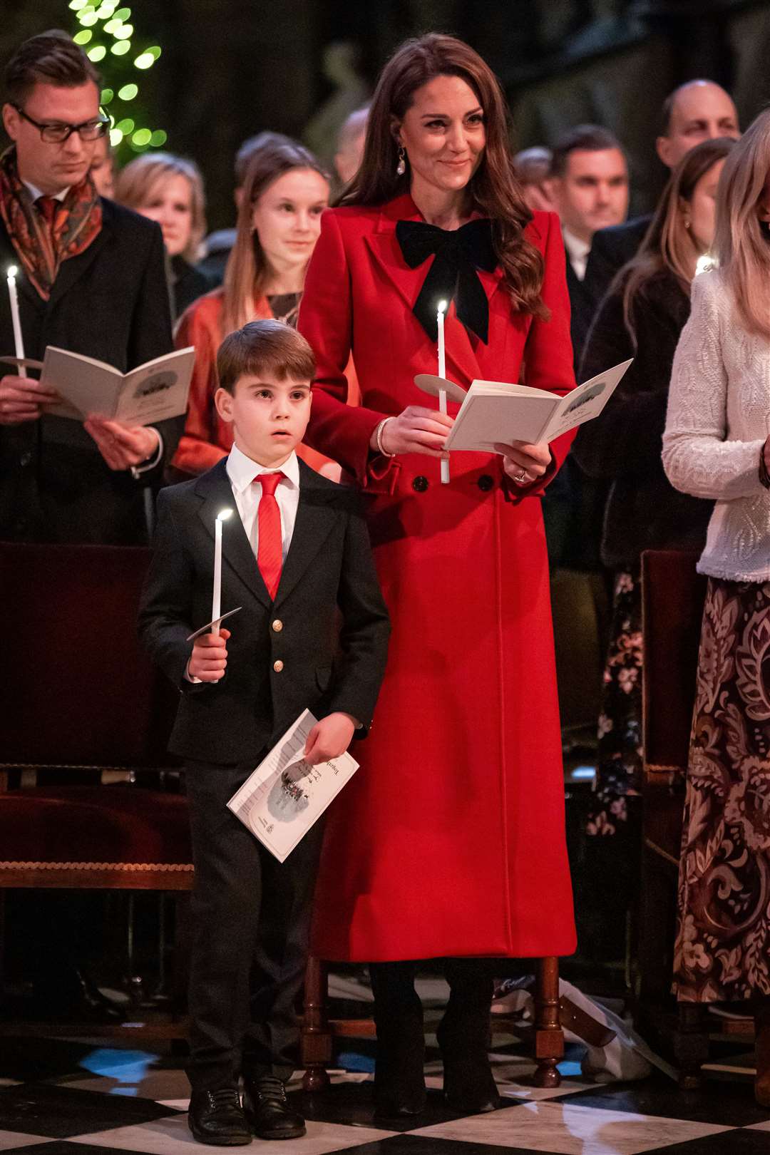 Prince Louis and the Princess of Wales during the Together At Christmas carol service in Westminster Abbey (Aaron Chown/PA)