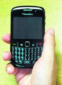 A BlackBerry mobile phone