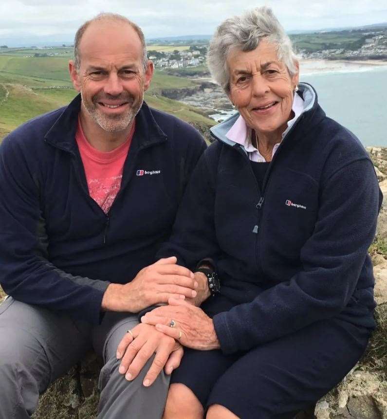 Phil Spencer pictured with his mum, Anne, who died in the tragic crash. Pic: Twitter