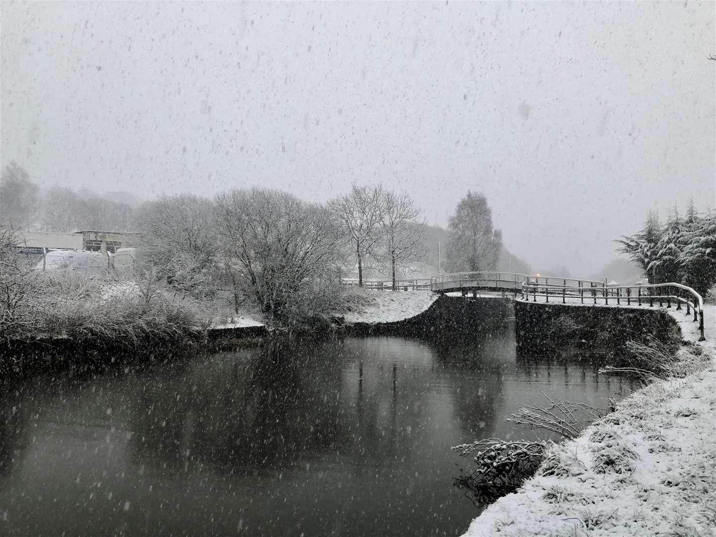 Heavy snow fell in Glasgow on Thursday morning (PA)