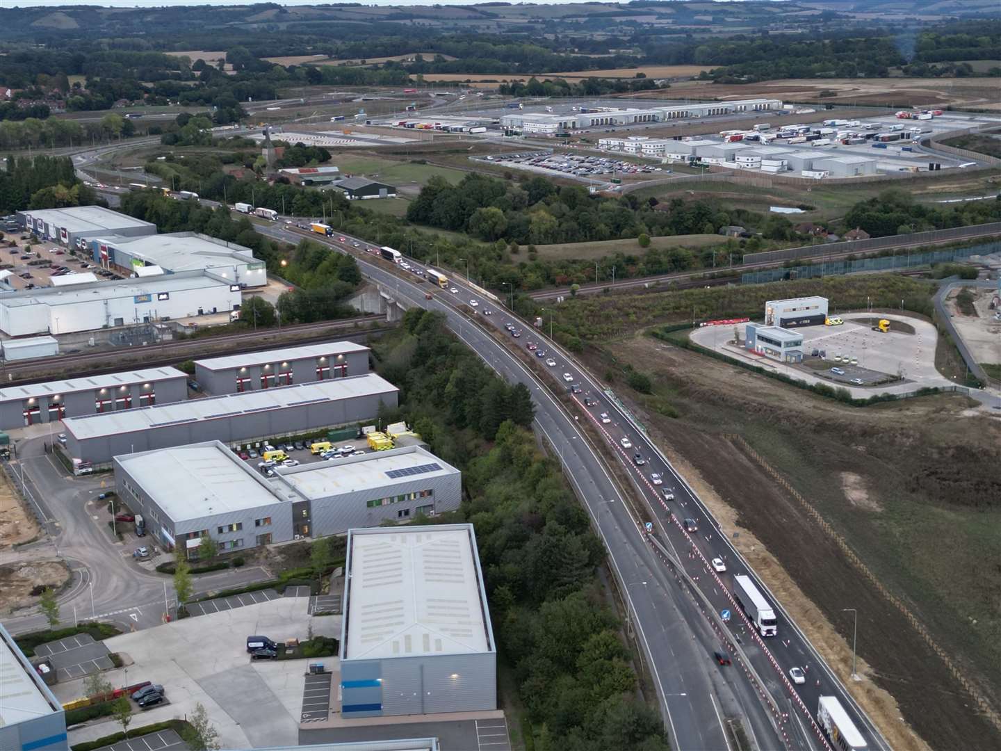 Lane closures are back on the A2070. Picture: Barry Goodwin