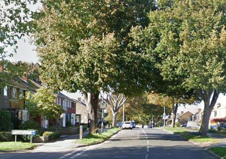 Police were called to the incident in Beechings Way, Twydall, near the junction with Monmouth Close. Photo: Google