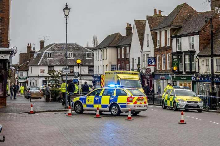 Woman injured in crash on West Malling high street. Picture: Andy Michael