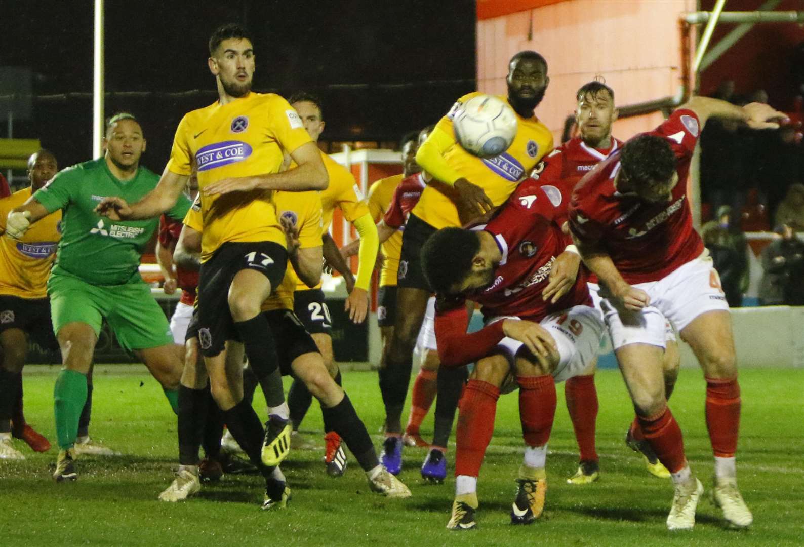 Fast and frantic penalty box action Picture: Andy Jones