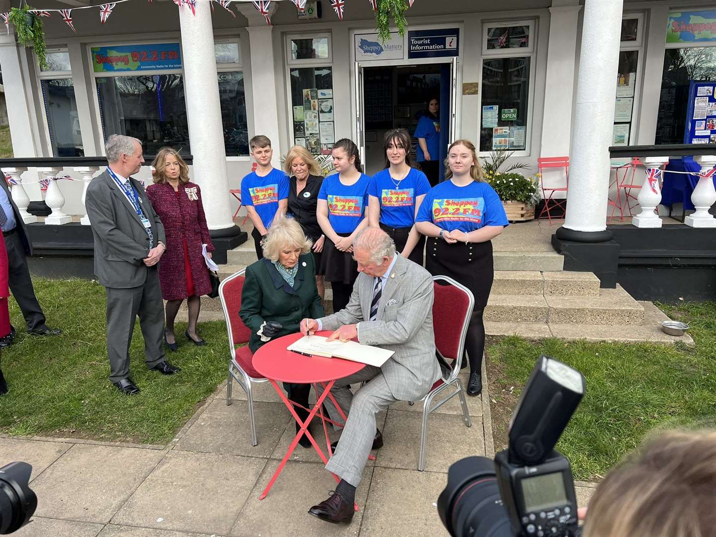 Prince Charles and Camilla at Sheppey Community Media Centre