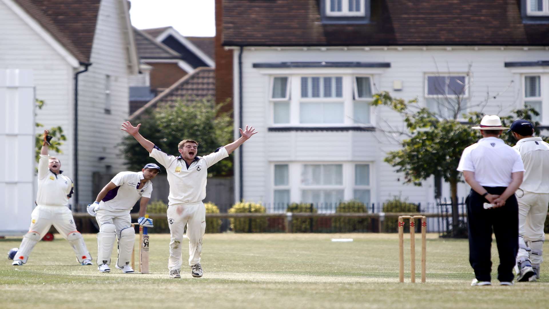 Kings Hill v Sevenoaks at Kings Hill Cricket Club, where the film crew was spotted. Picture by: Matthew Walker