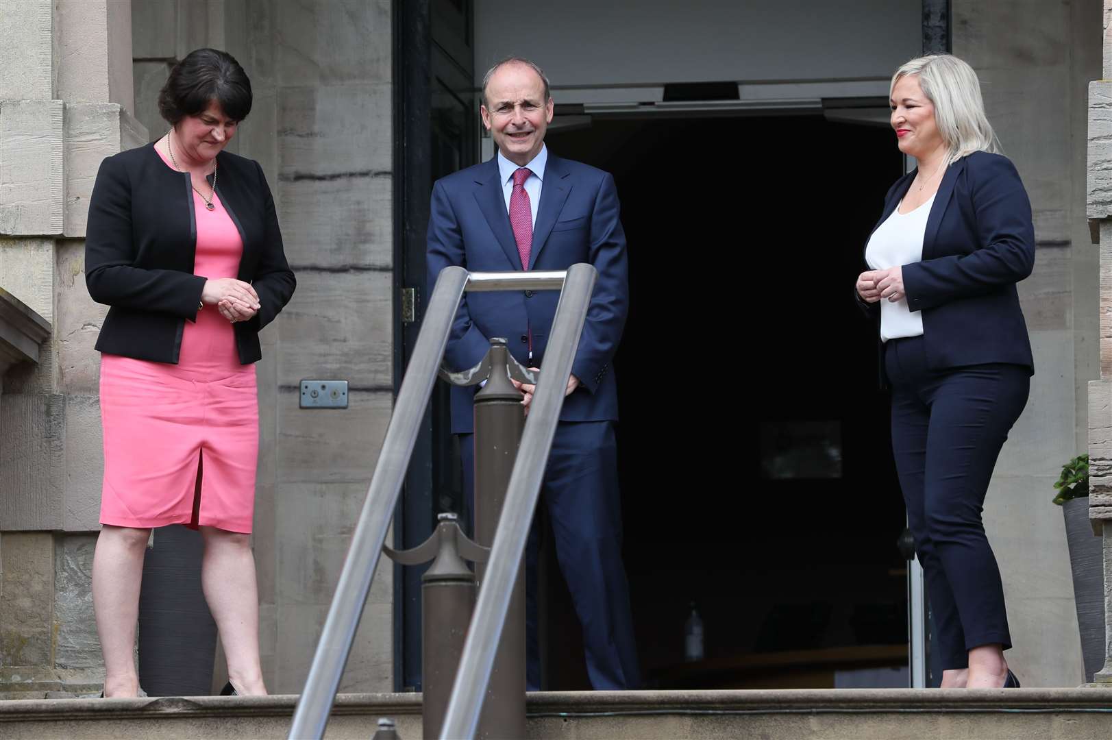 It was Mr Martin’s first visit to Northern Ireland since he was elected Taoiseach last month as head of the new coalition Government following February’s General Election (Brian Lawless/PA)