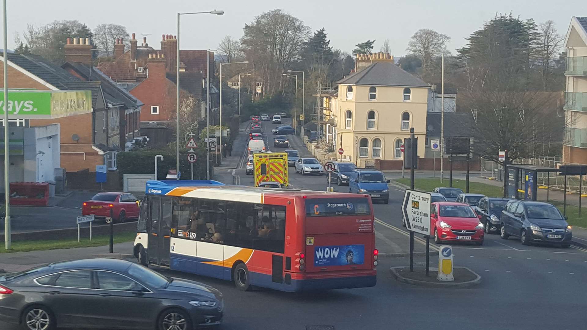 Queues backed up as far as the ring road