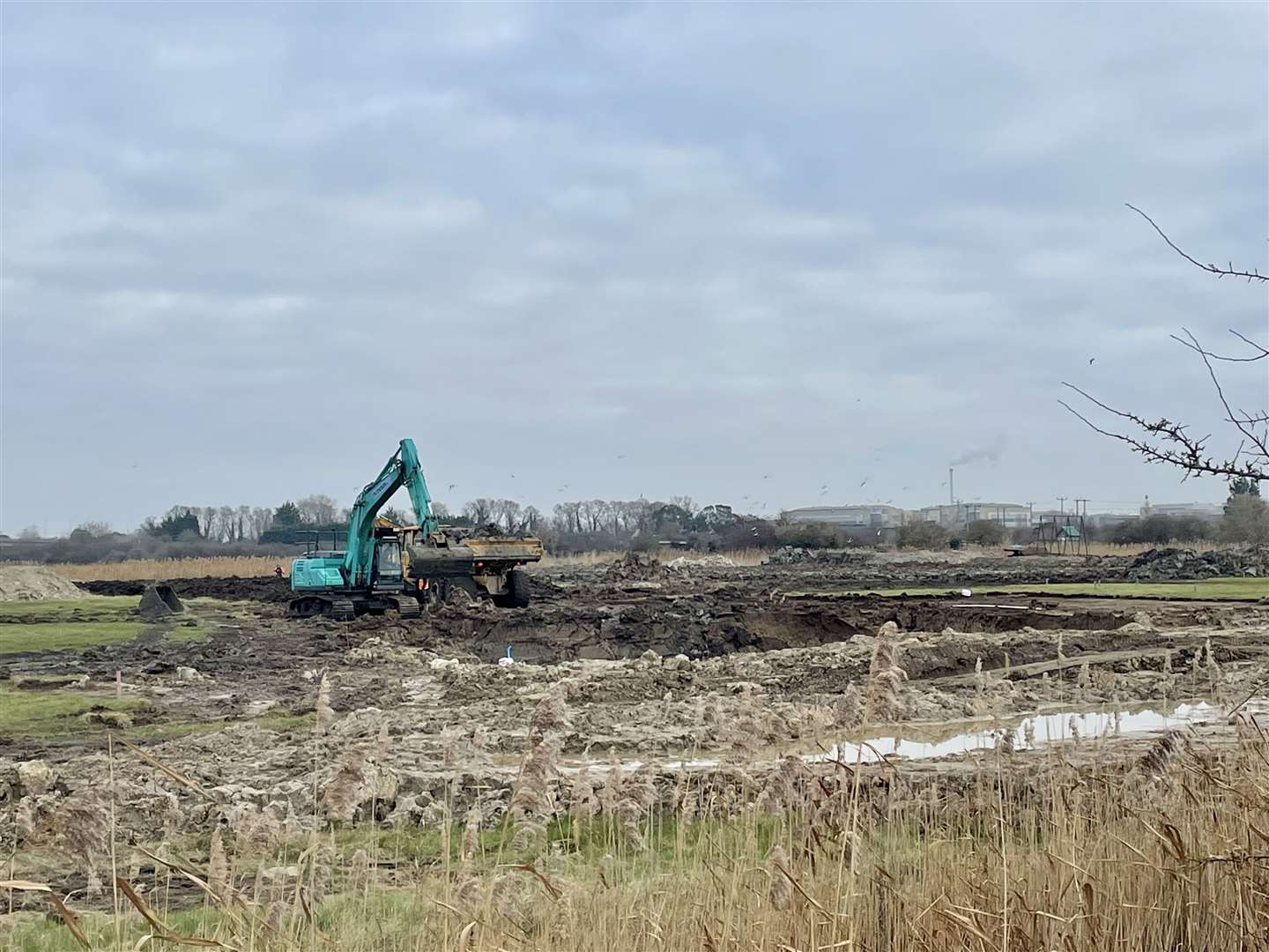 Work is ongoing to dig out the lakes